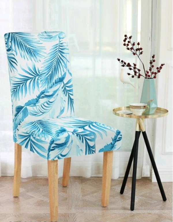 CORTINA SPANDEX Sky Blue Color Polyster Fabric Elastic Chair Cover Stretch Removable Washable 1Pcs - Sky Blue, Polyster, Pack of 1